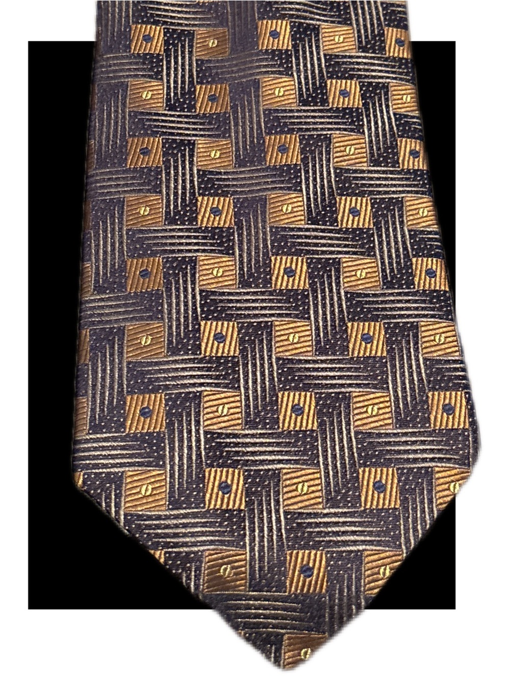 Aquarius Classic Textured Patterned Silk Tie